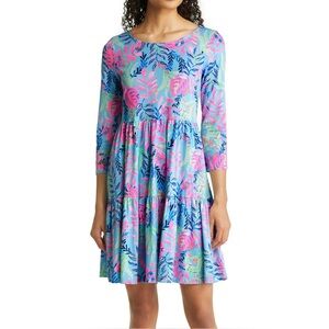 Lilly Pulitzer Geanna Swing Dress Size L You’ve Been Spotted Print